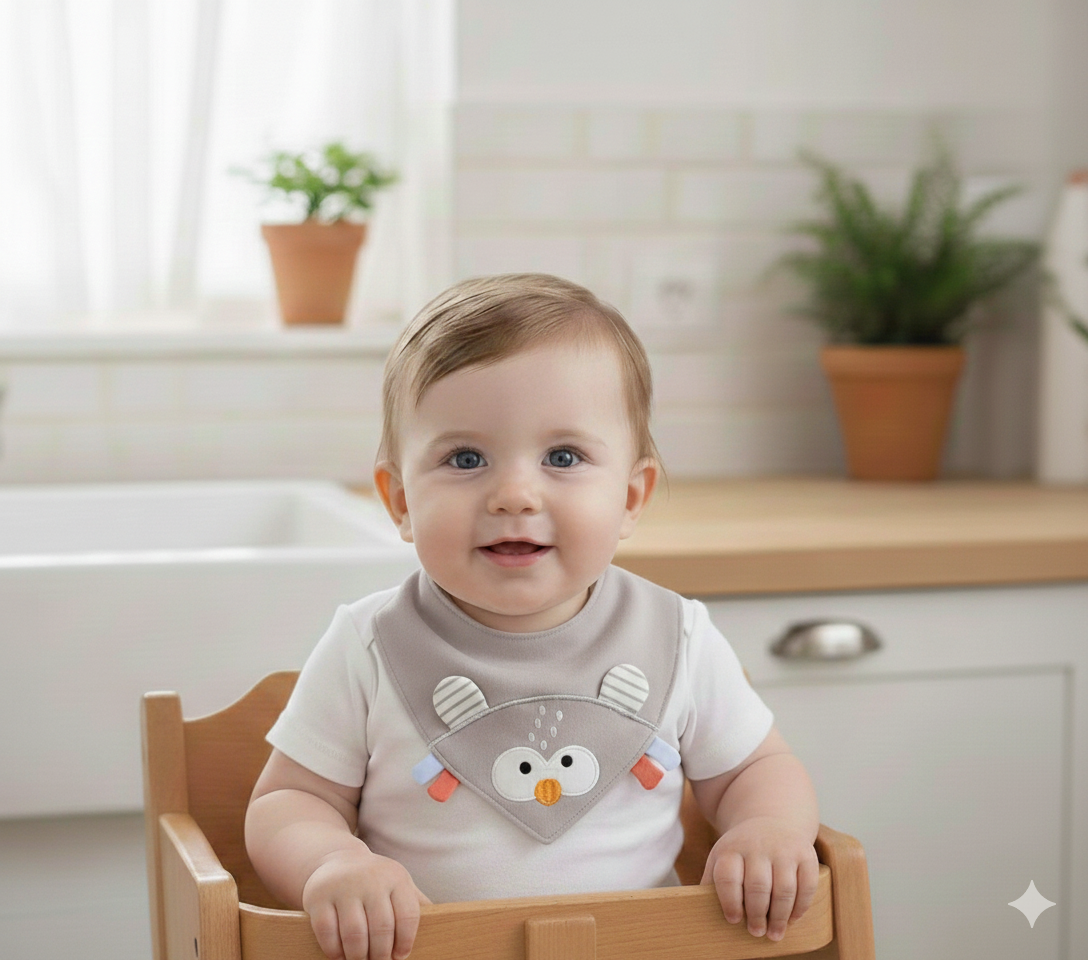 Soft Cotton Cartoon Bib for Newborns