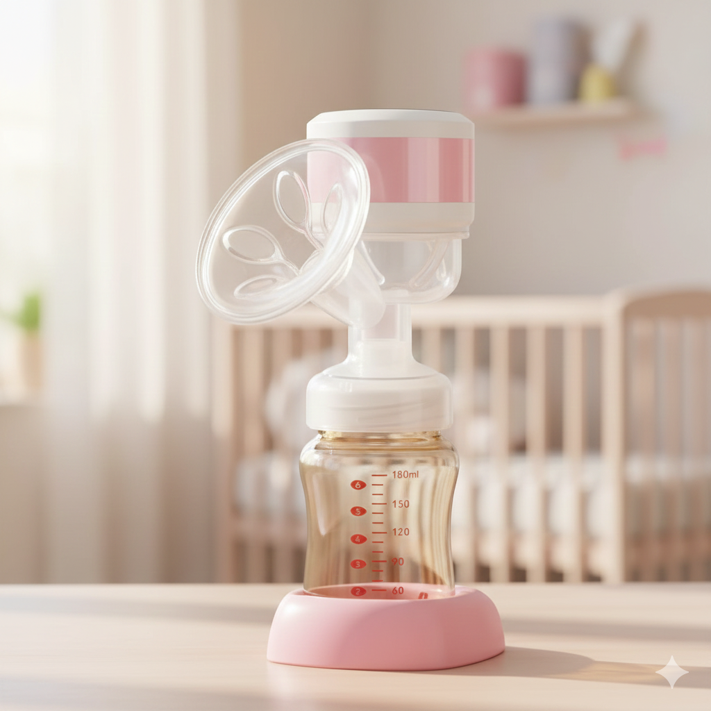 Silent Electric All-in-One Breast Pump and Manual Milker