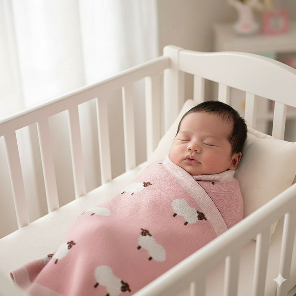 Windproof Baby Sheepskin Blanket Cover