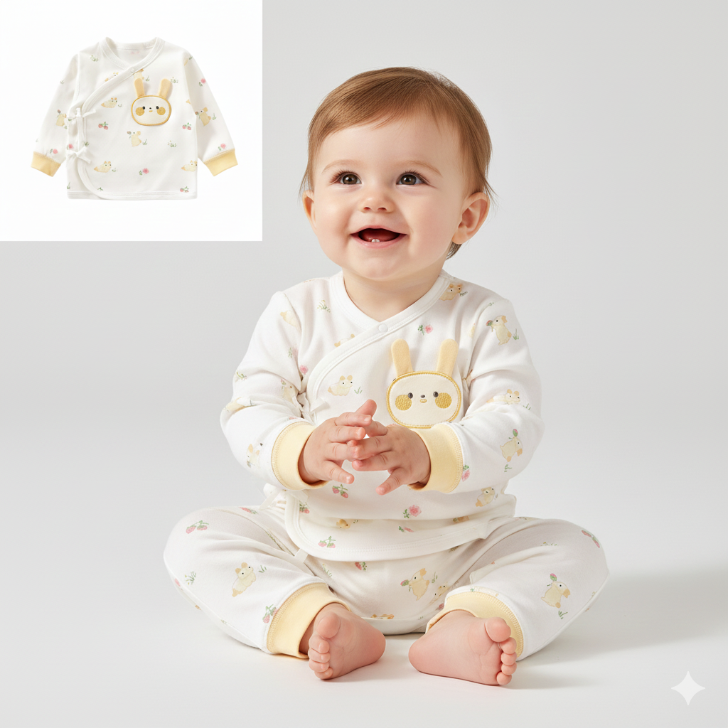 Ultra-Thin Cotton Tops for Newborns (0-1 Years)