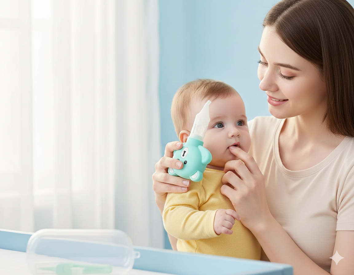 Silicone Anti-Reverse Flow Nasal Aspirator Device