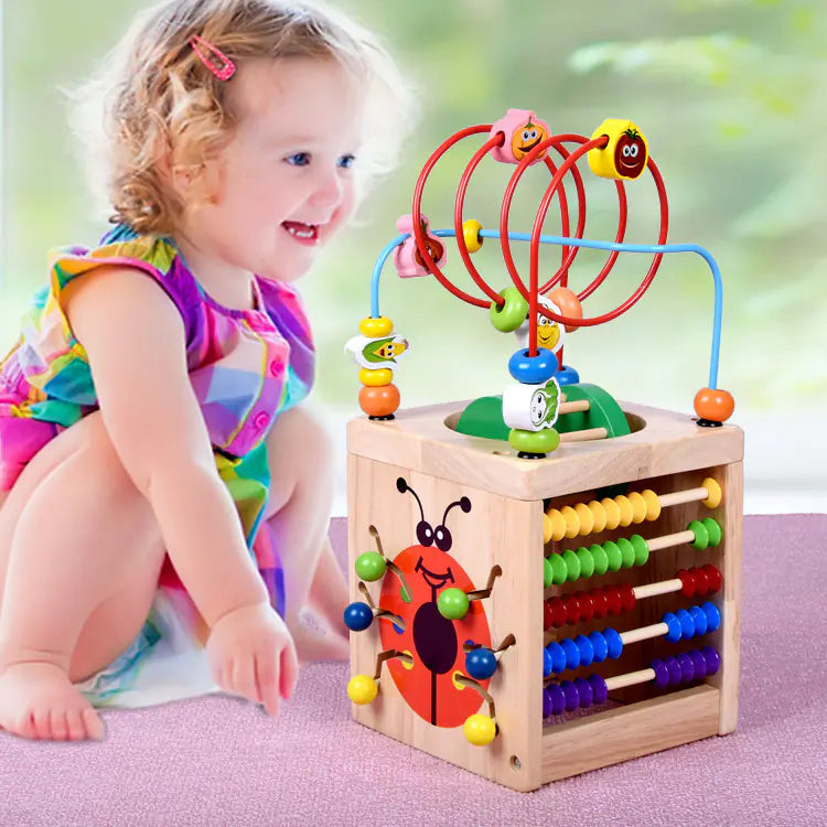 Wooden Early Education Toy - Multi-Functional Beetle Box