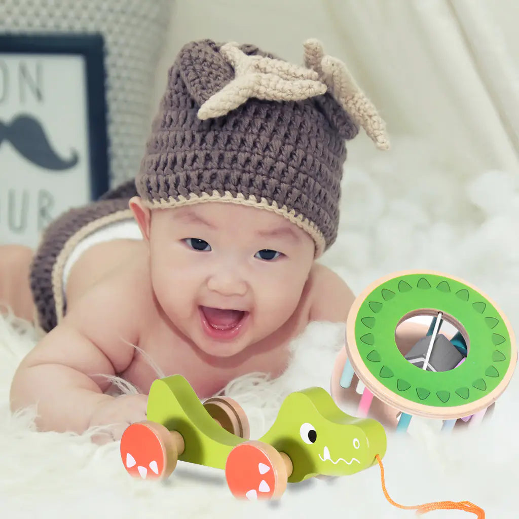 Wooden Educational Toy - Multi-Functional Animal Pull Toy