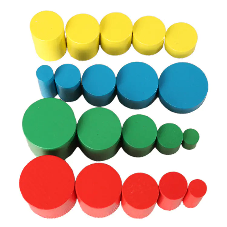 Montessori Colorful Wooden Cylinder Educational Toy