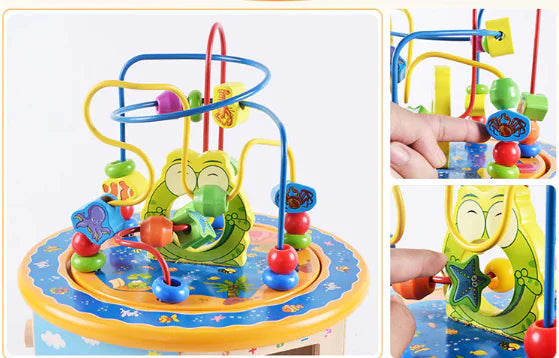 Large Wooden Multi-Functional Bead Box Educational Toy
