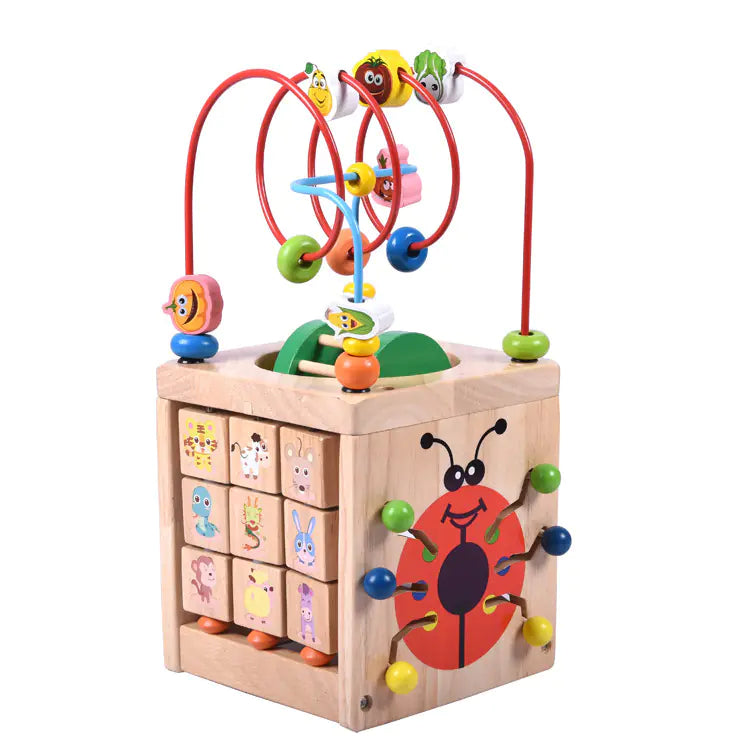 Wooden Early Education Toy - Multi-Functional Beetle Box