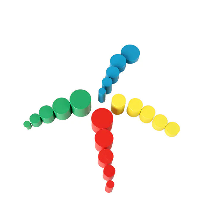 Montessori Colorful Wooden Cylinder Educational Toy