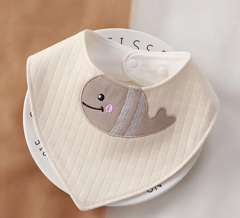 Soft Cotton Cartoon Bib for Newborns