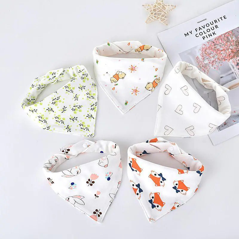 Triangle Baby Scarf for Drooling and Teething 5 pcs