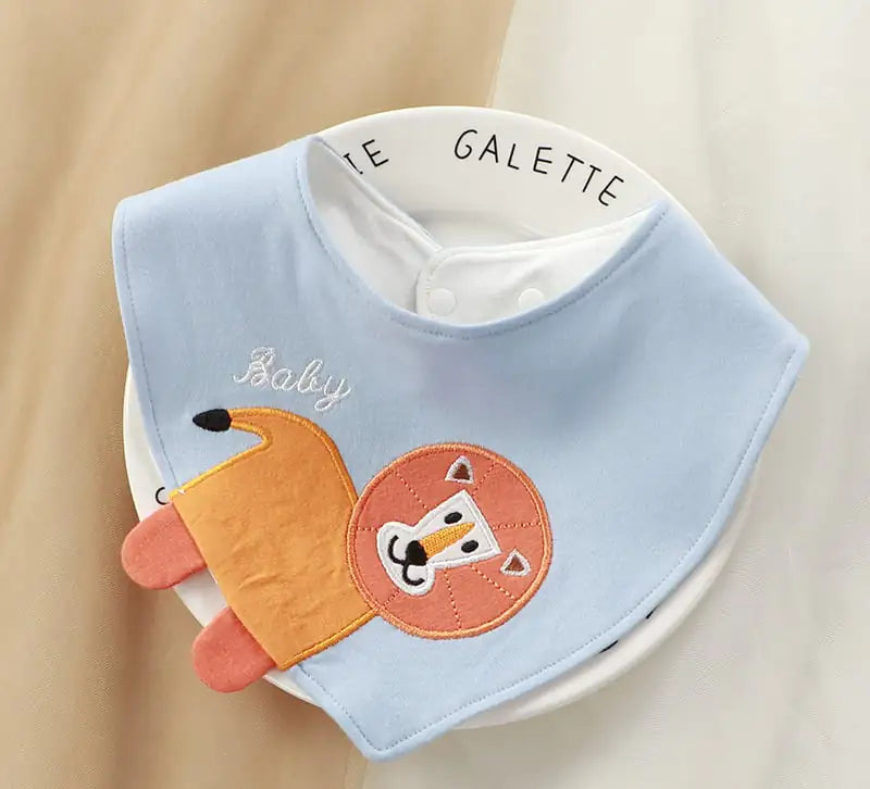 Soft Cotton Cartoon Bib for Newborns