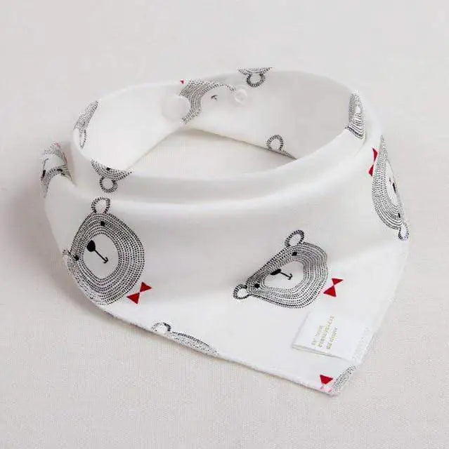 Baby Waterproof Cotton Bib with Pocket for Kids